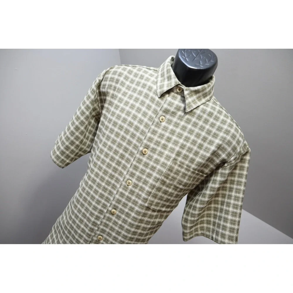 VTG The North Face Button Down Camp Shirt Mens Medium‎ Large Excellent Plaid